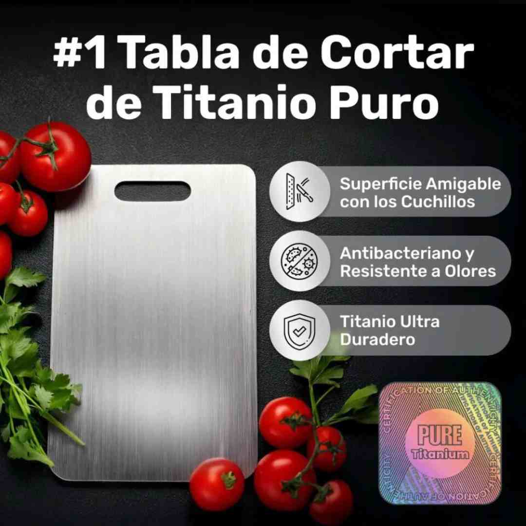 Titanium Chef Tabla de cortar de titanio 100%