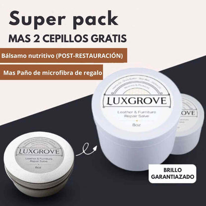 Luxgrove Restaurador de Cuero y Madera+2 Cepillos